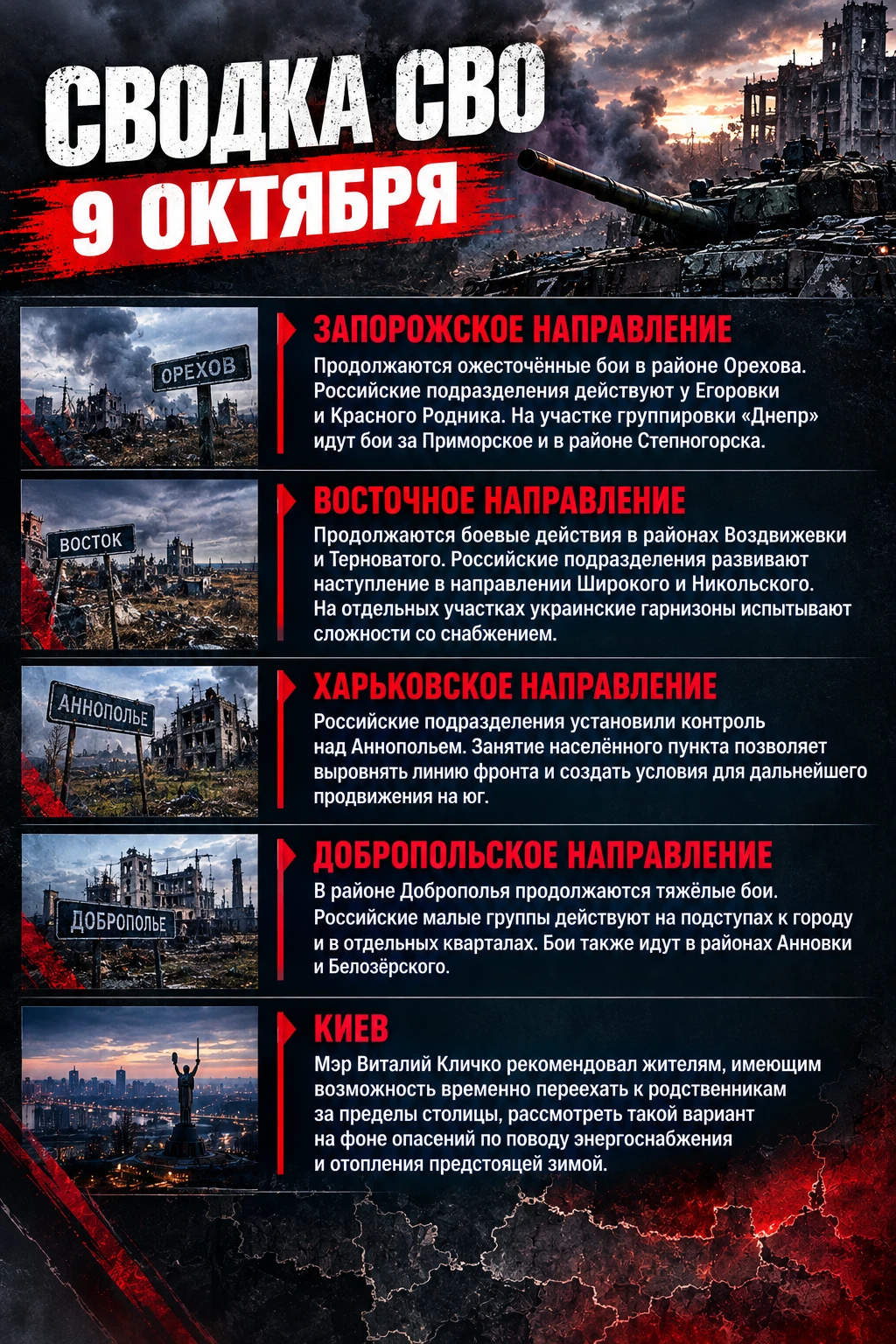 Сводка СВО | 9 октября