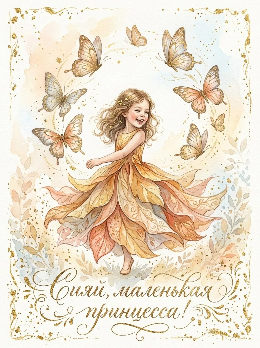 Сияй, маленькая принцесса! Даже осенний лес может превратиться в волшебную страну, где ...