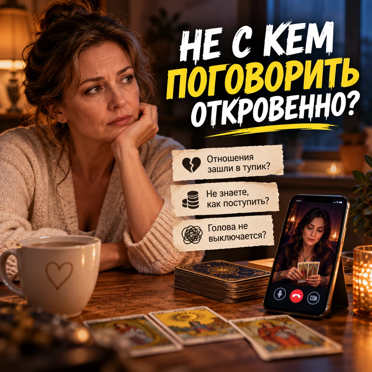 Знаете, что самое тяжёлое? Когда у тебя проблемы, а поговорить по-настоящему не с кем.