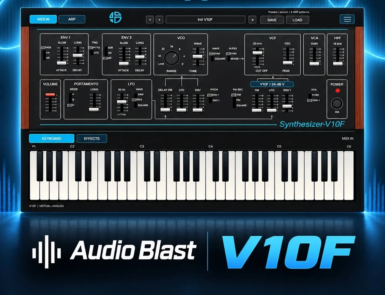 🎹 Audio Blast V10F v1.0.0 — винтажный синтезатор по мотивам Kawai 100F. Хорошая штука ...