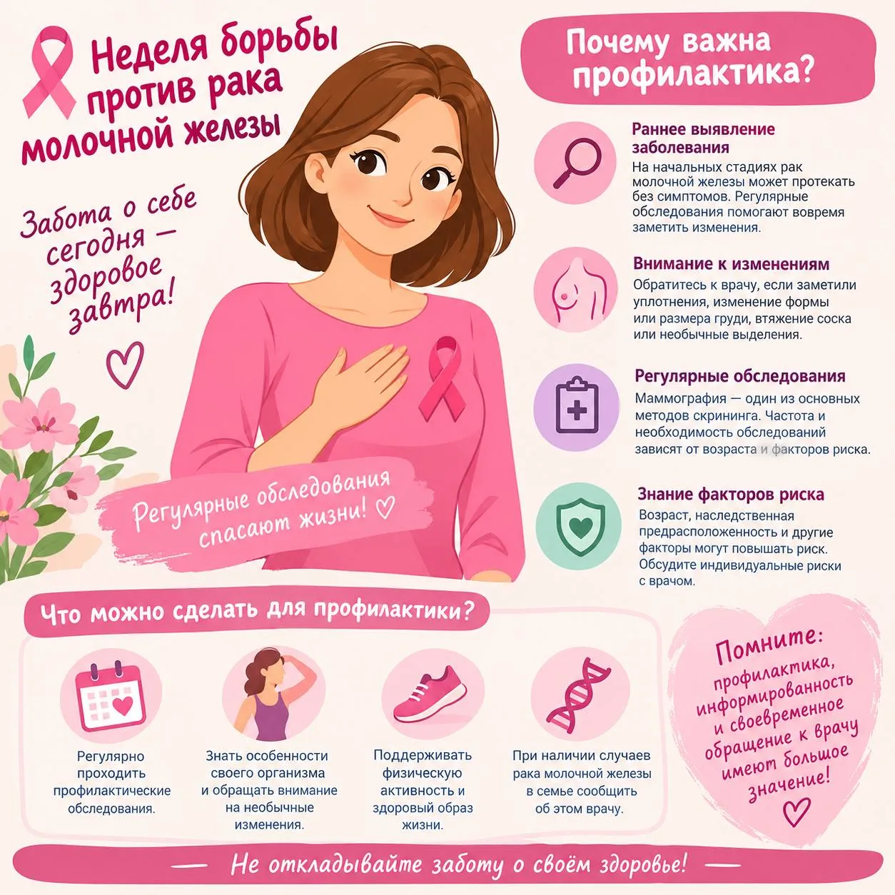 Неделя борьбы против рака молочной железы: почему важно заботиться о здоровье?