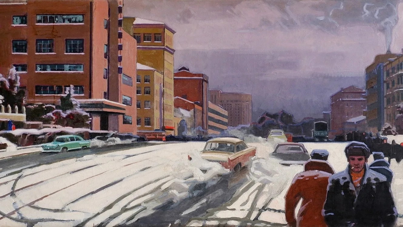«Проспект Ленина зимой», 1959 год.