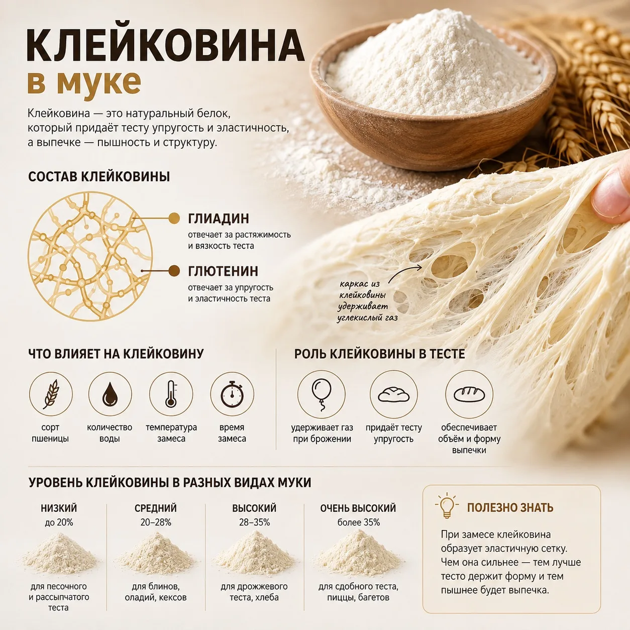 Научная кухня: что такое клейковина и как она влияет