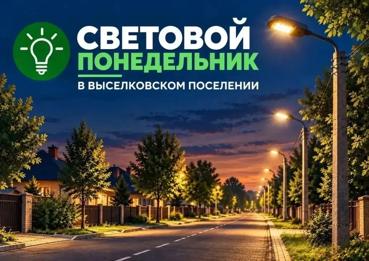💡 «Световой понедельник» в Выселковском поселении: сообщайте о погасших фонарях в комм...