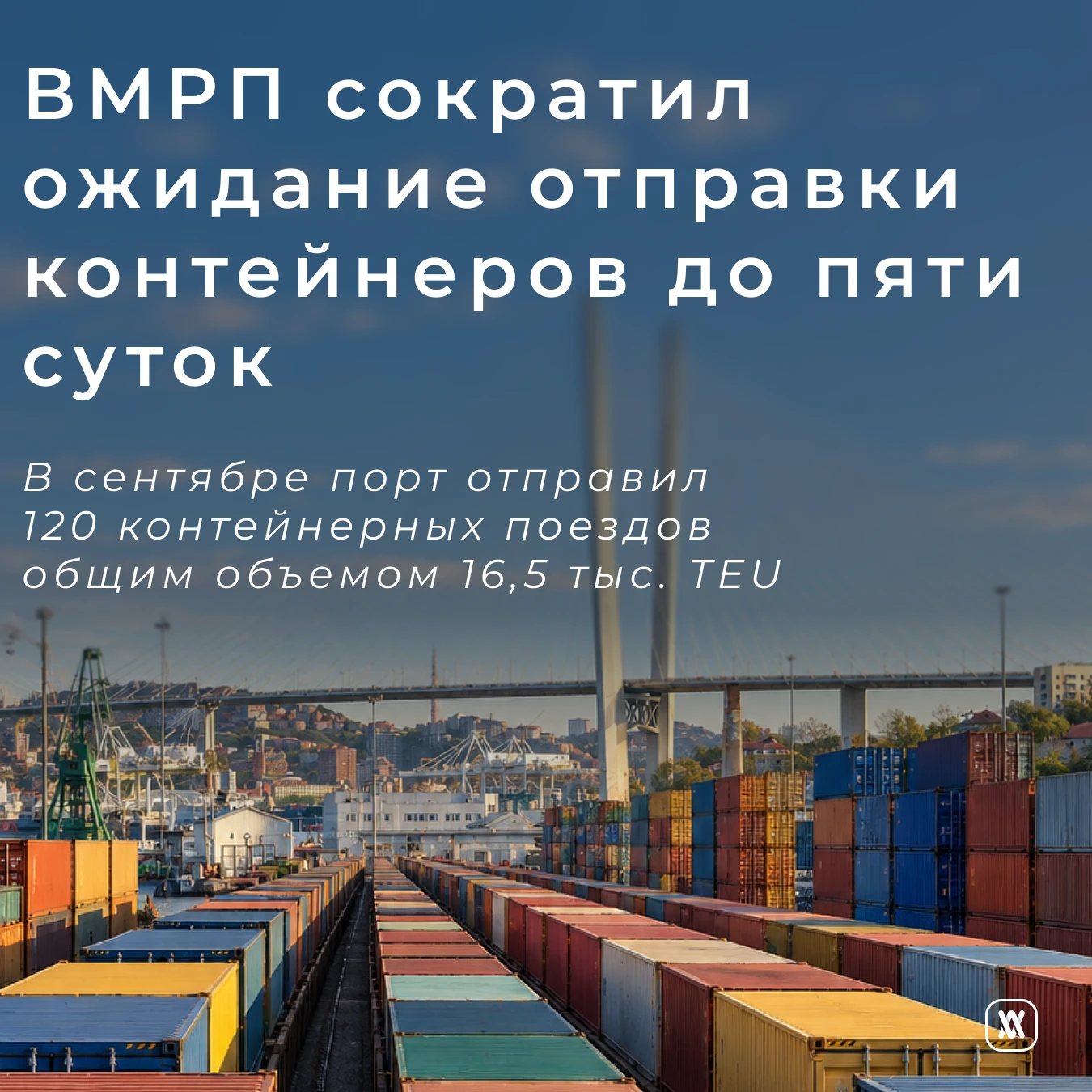 ВМРП сократил ожидание отправки контейнеров до пяти суток