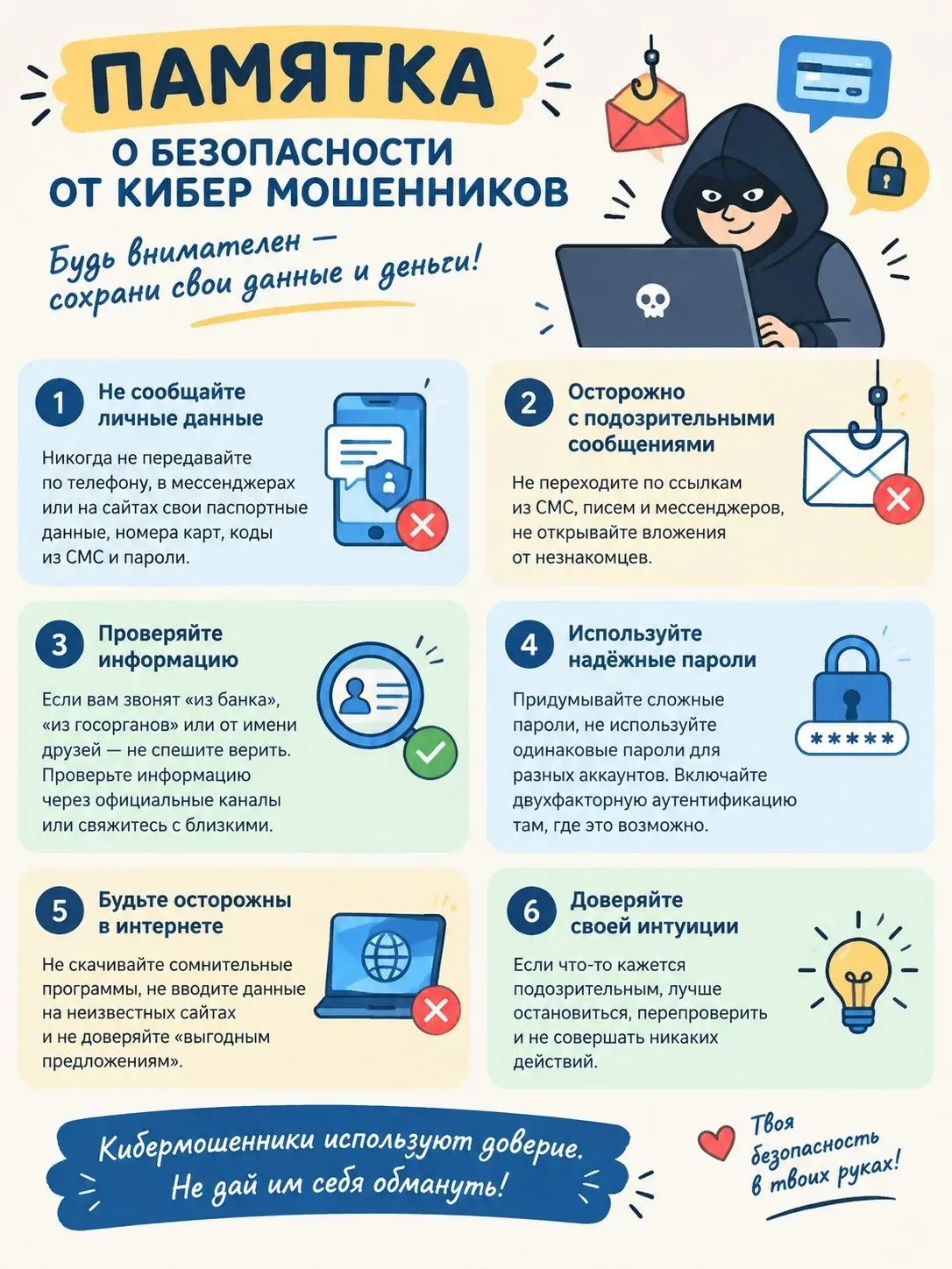 🔒 Будь внимателен — сохрани свои данные и деньги!