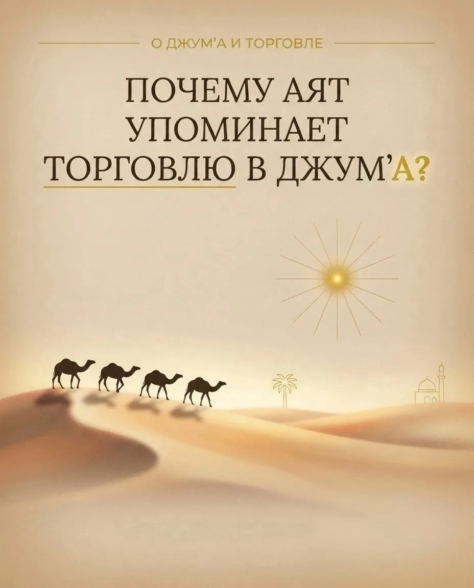 ПОЧЕМУ АЯТ УПОМИНАЕТ ТОРГОВЛЮ В ДЖУМ'А?