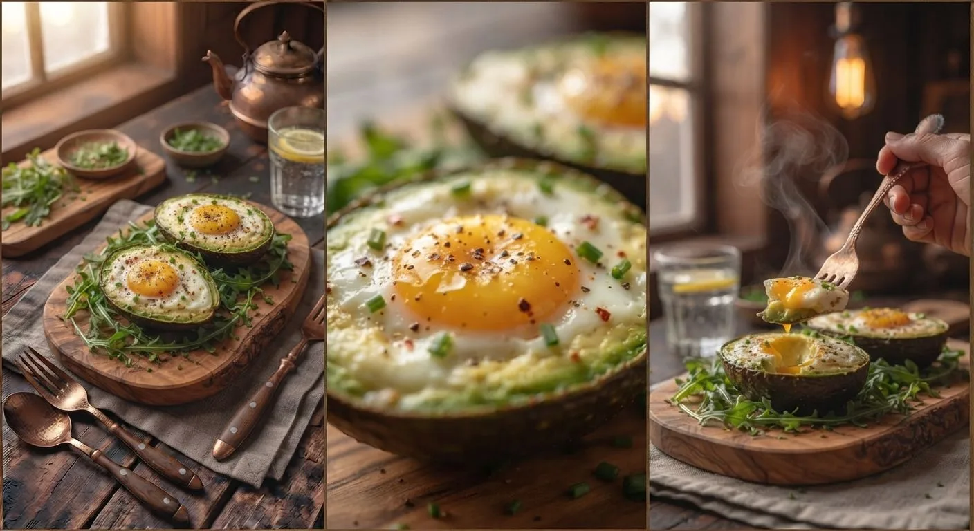 🍳  Яйца в авокадо запечённые