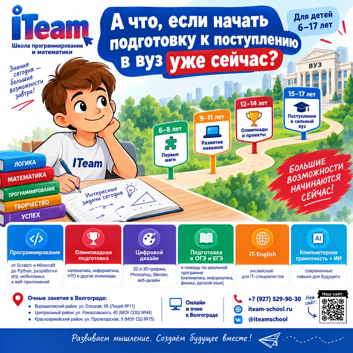 А что, если начать подготовку к поступлению в вуз не в 10–11 классе, а уже сейчас?