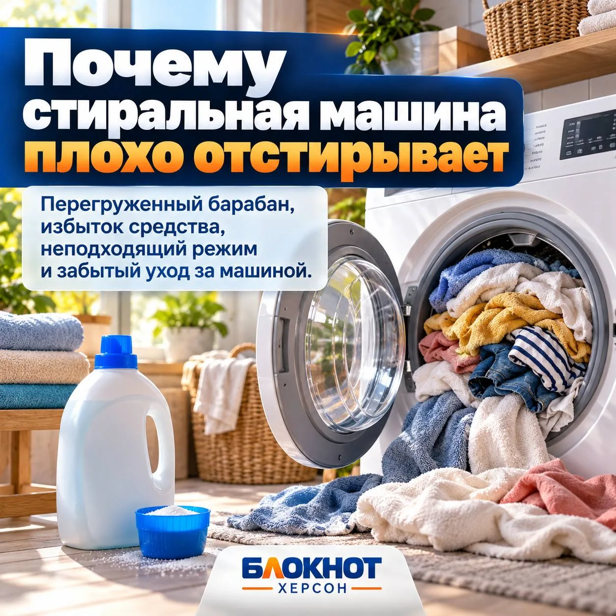 🧺 Почему стиральная машина плохо отстирывает вещи