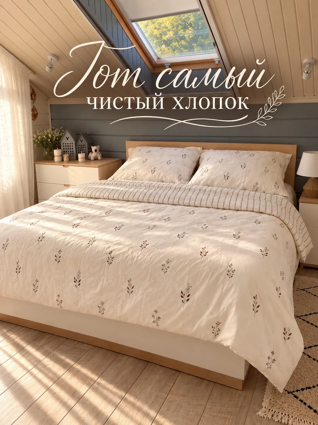 Поменяла постельное, какое же оно всё таки классное и не стоит огромных денег. Дуська т...