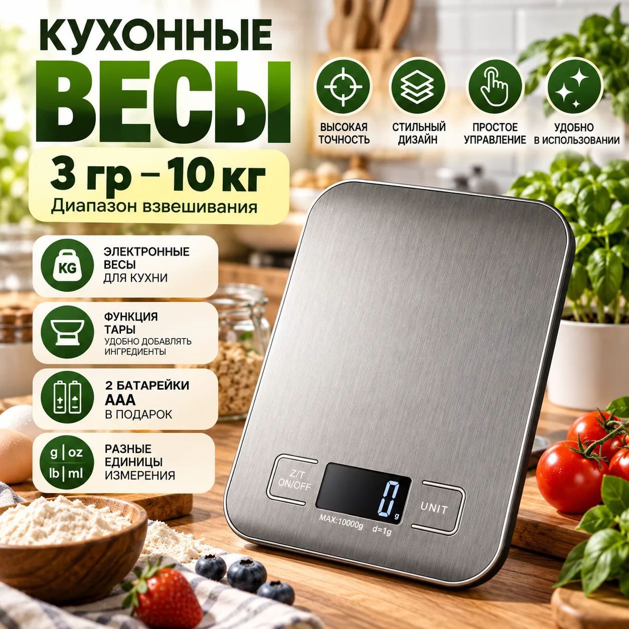 Кухонные электронные весы ⚖️