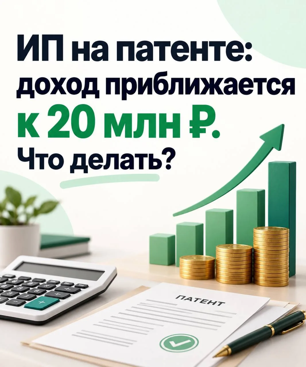 ИП на патенте: доход приближается к 20 млн ₽. Что делать?