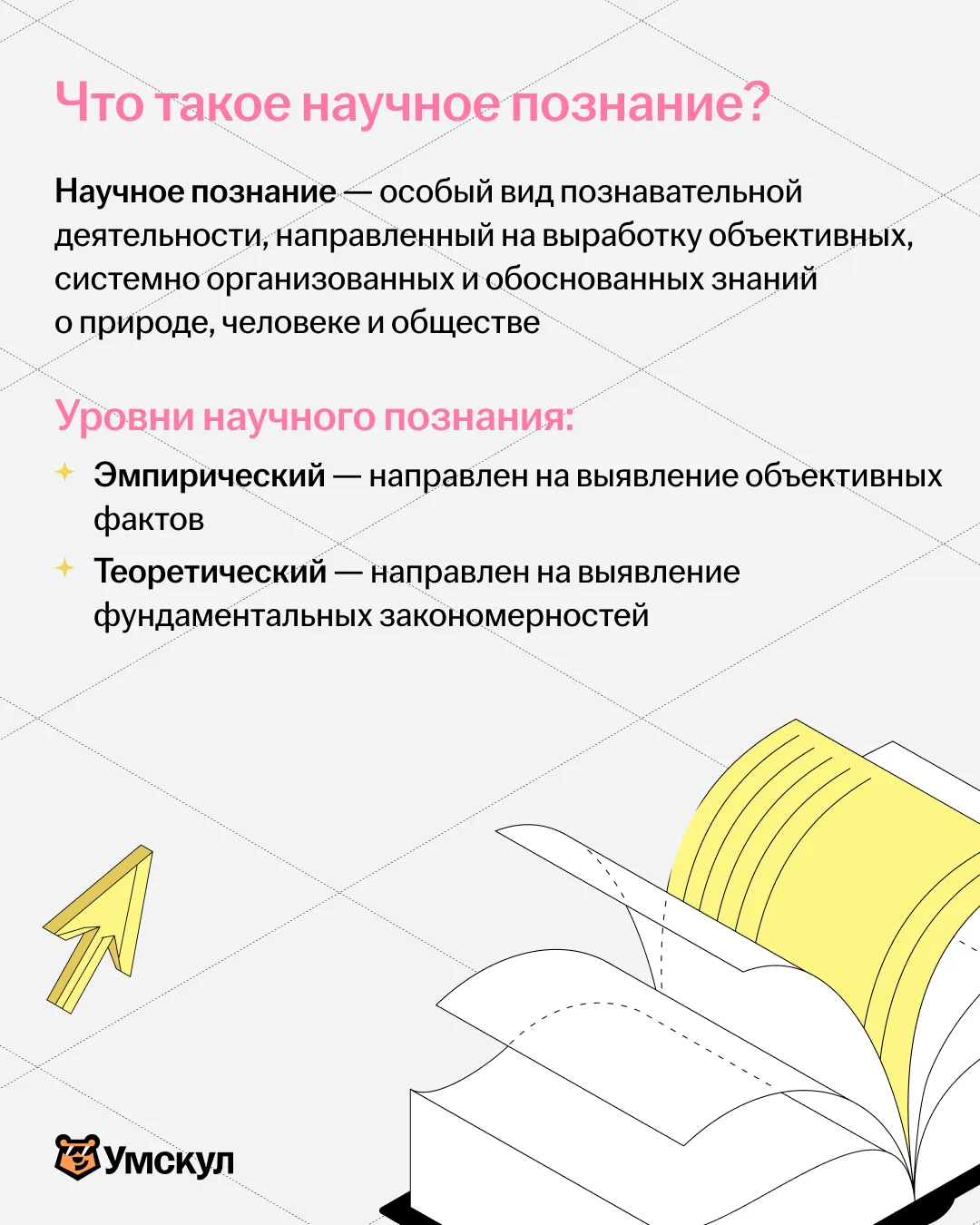 Главное про научное познание для обществознания
