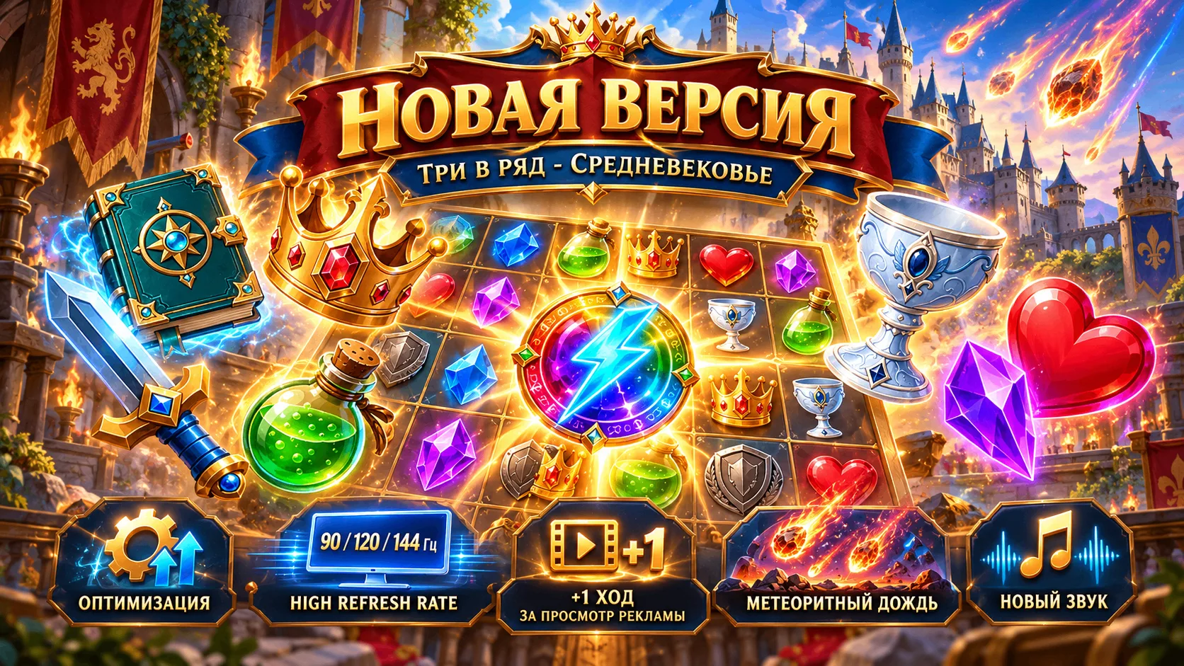 Три в ряд - Средневековье