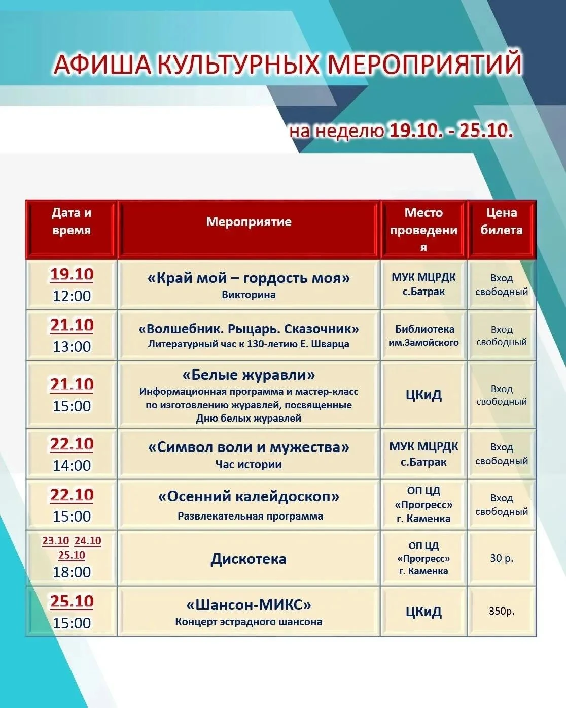 #КультураКаменскийрайон