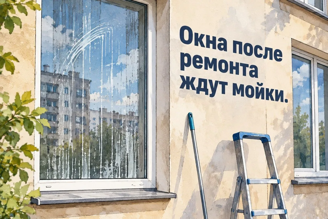 🪟 На Новопеределкинской после ремонта оставили грязные окна
