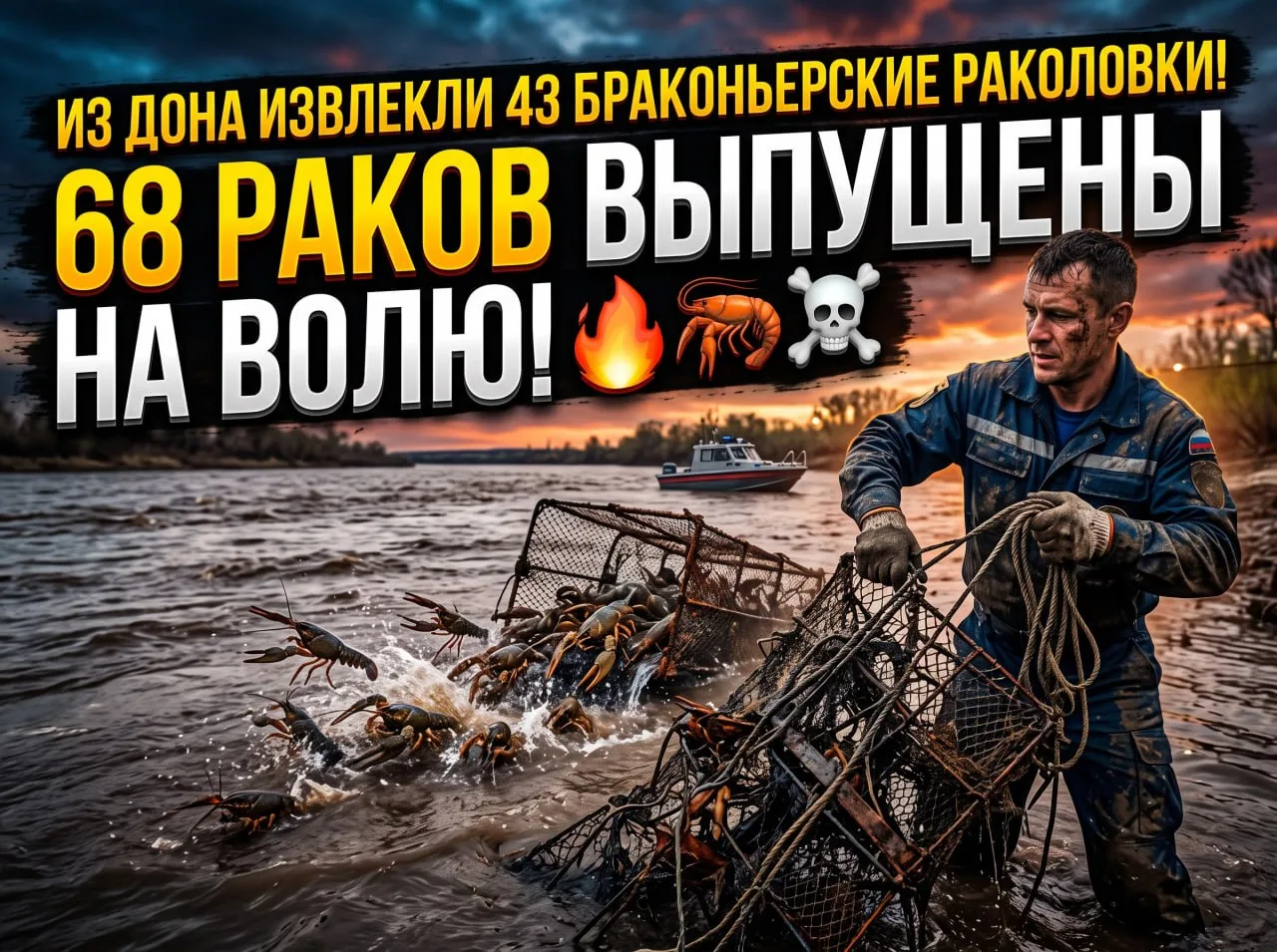 На Дону во время рейда обнаружили десятки браконьерских ловушек