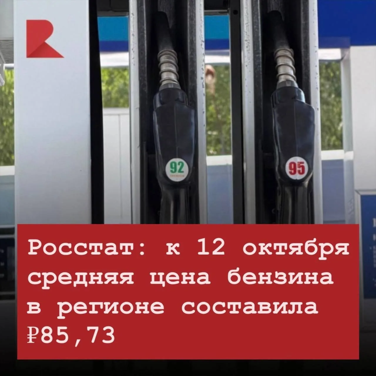 ⛽️ По данным Росстата, к 12 октября средняя стоимость бензина в регионе достигла 85,73 ...