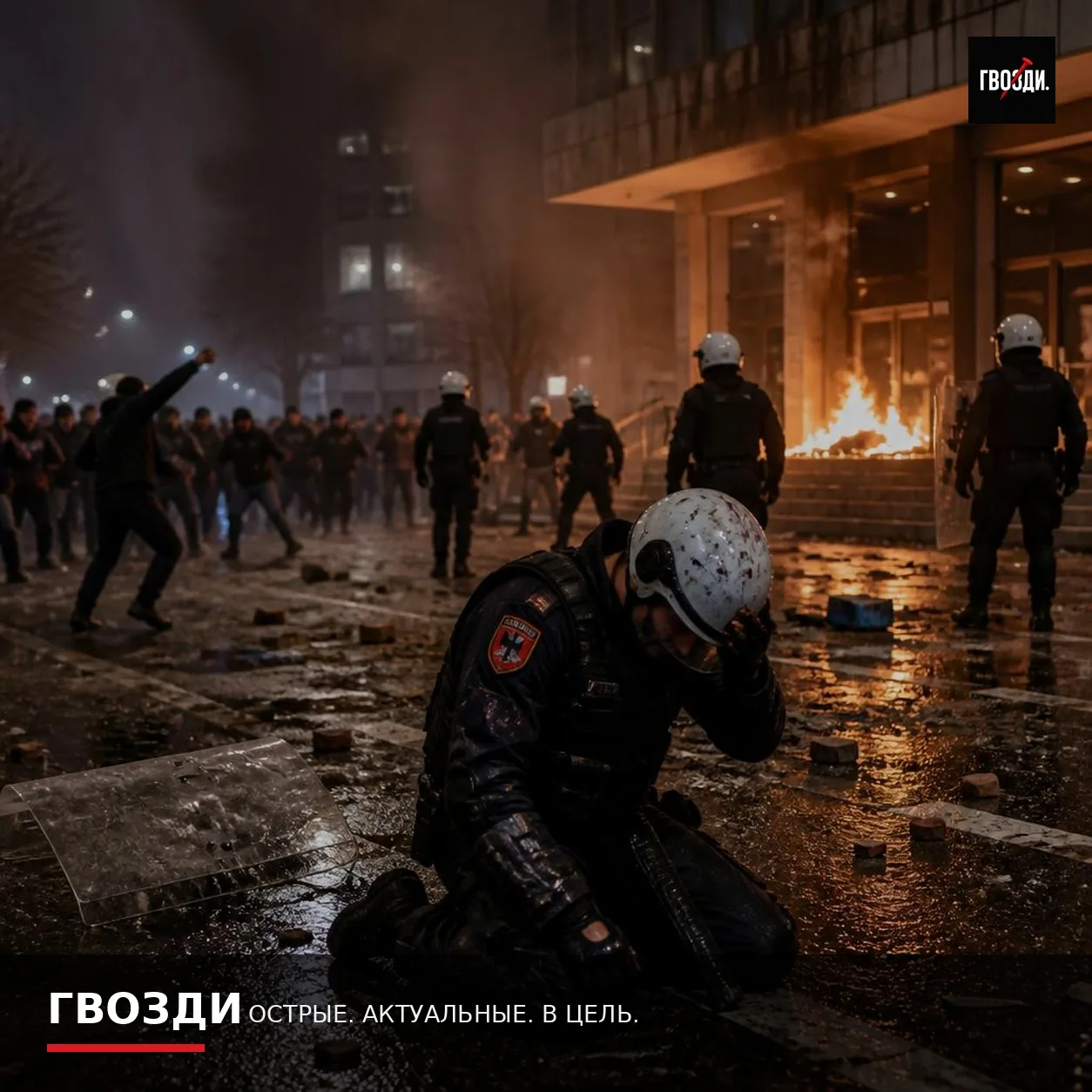 В Тиране после студенческих протестов пострадал 51 полицейский
