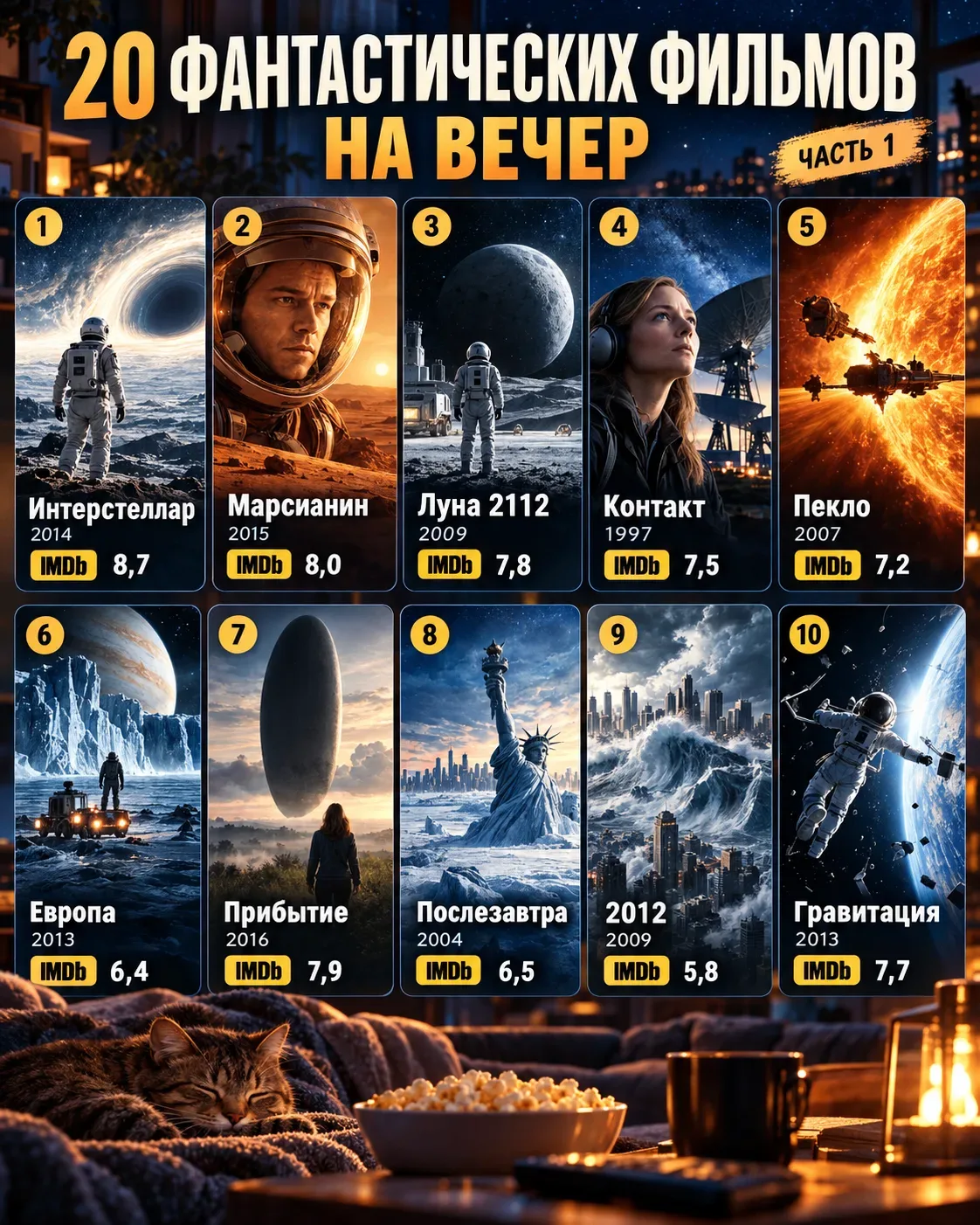 🍿 ТОП-20 фантастических фильмов, от которых невозможно оторваться!