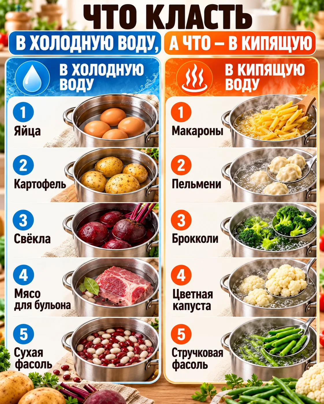 💧 Холодная или кипящая вода?