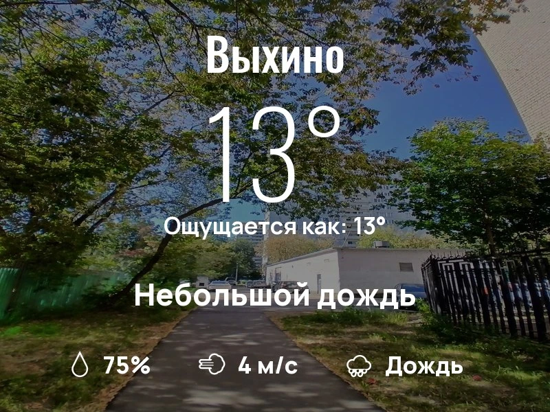 Что с погодой в Выхино?