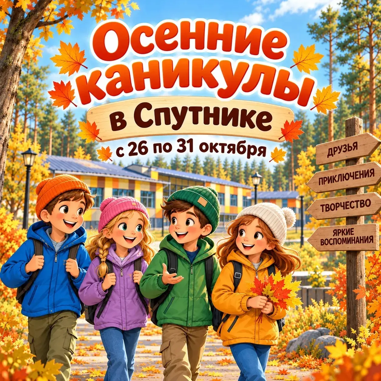 🍂 Осенние каникулы в «Спутнике»: осталось 20 мест!