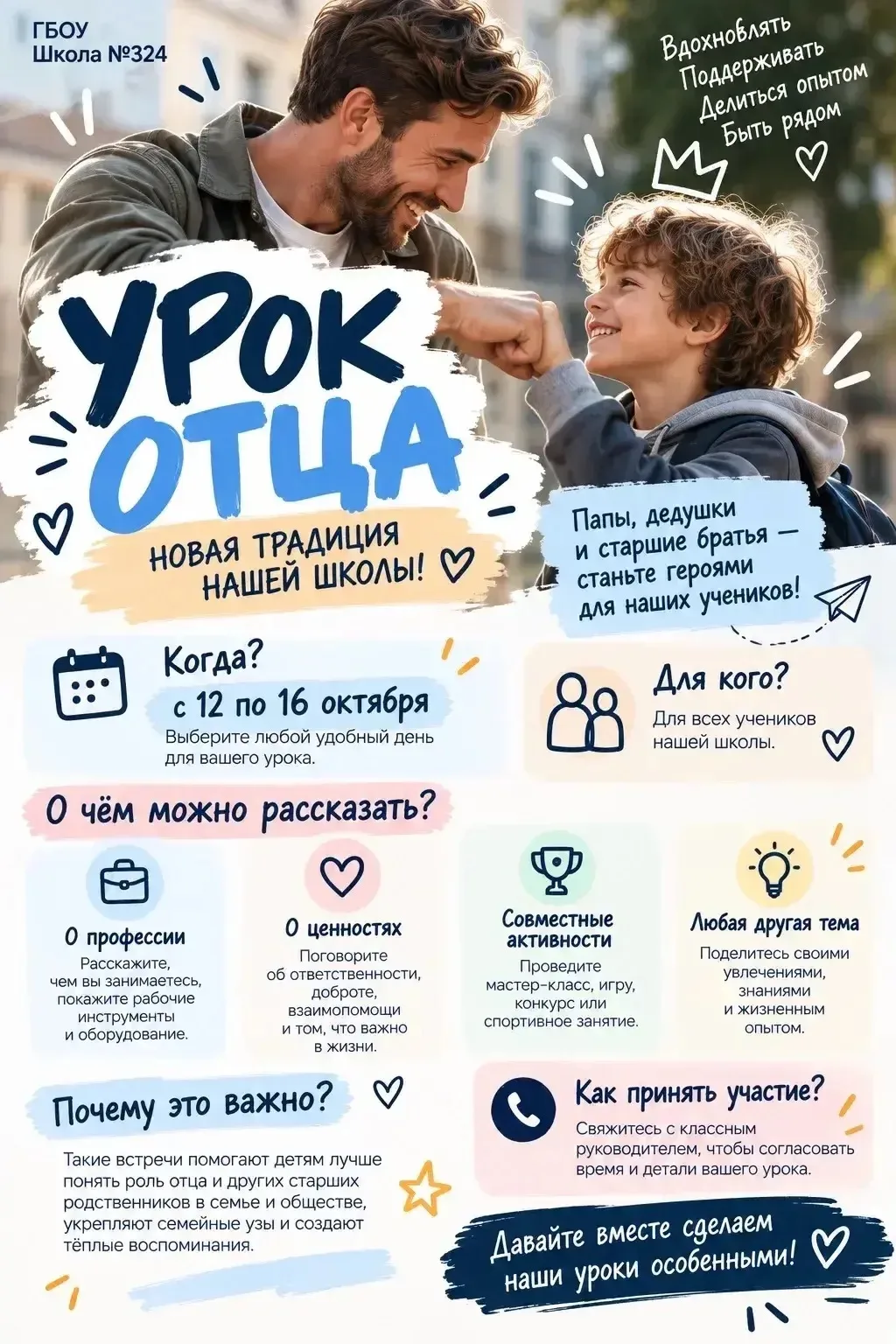 👨‍👧‍👦 «УРОК ОТЦА» - НОВАЯ ТРАДИЦИЯ НАШЕЙ ШКОЛЫ!