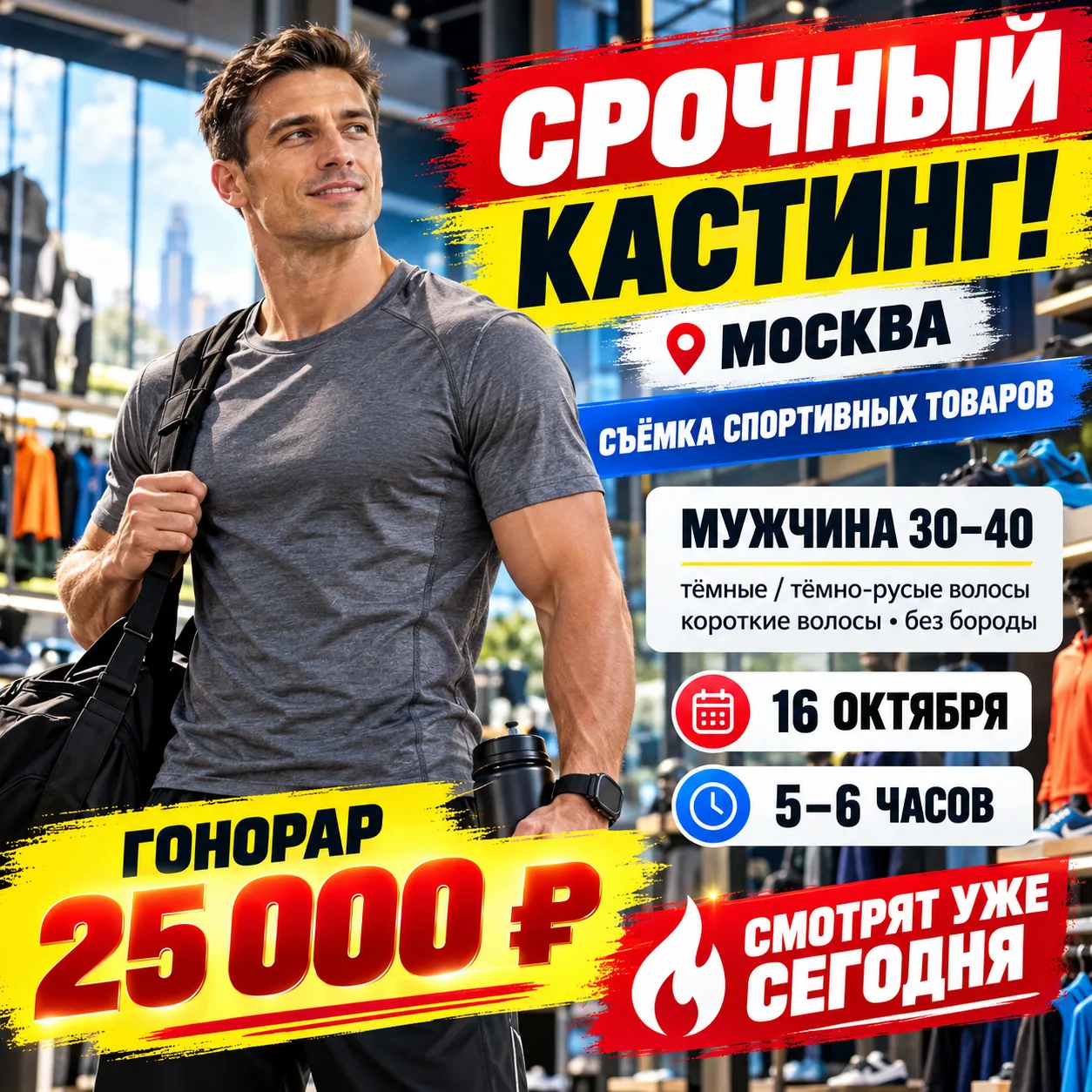 🚨 СРОЧНЫЙ КАСТИНГ! МОСКВА!