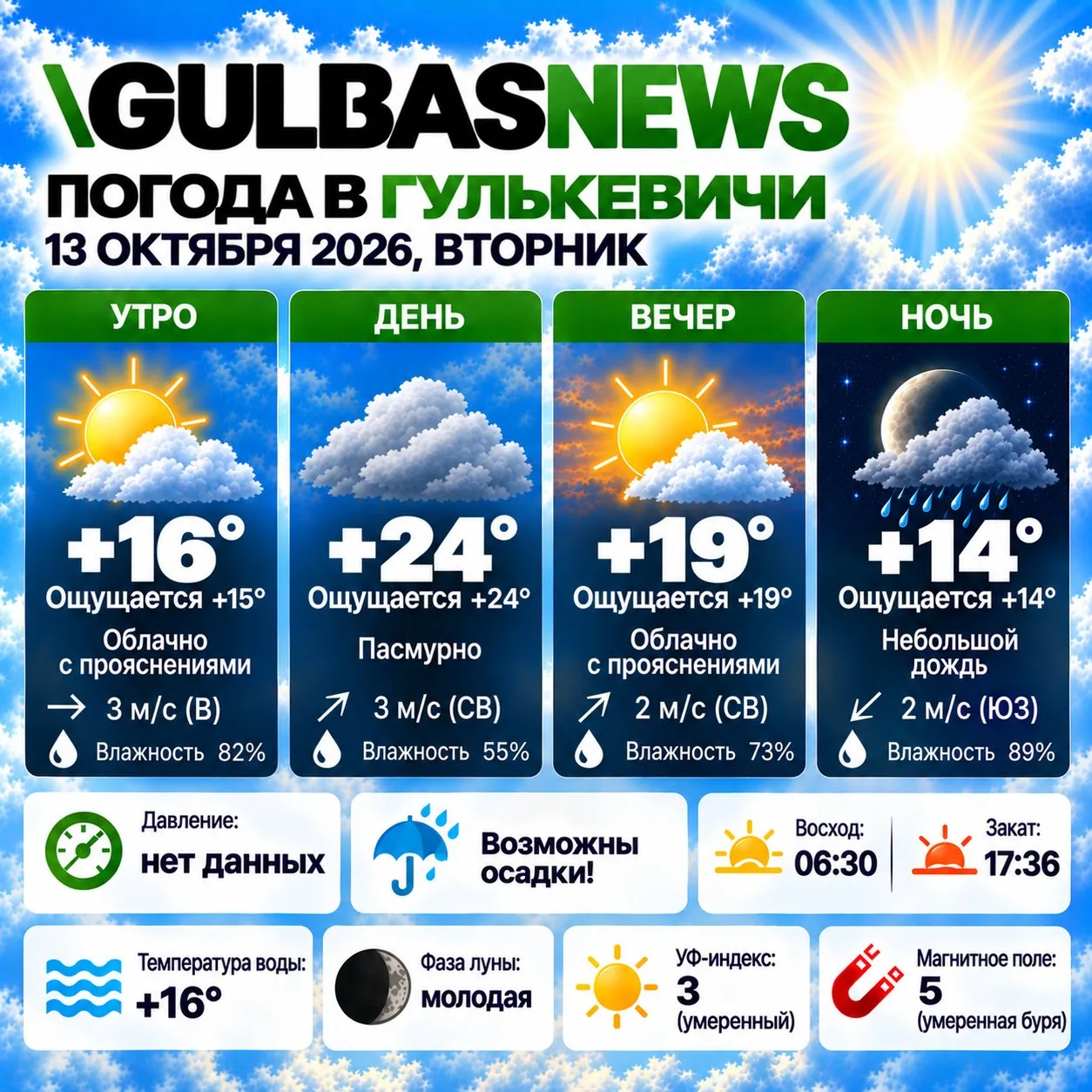 Погода в Гулькевичи 13 октября