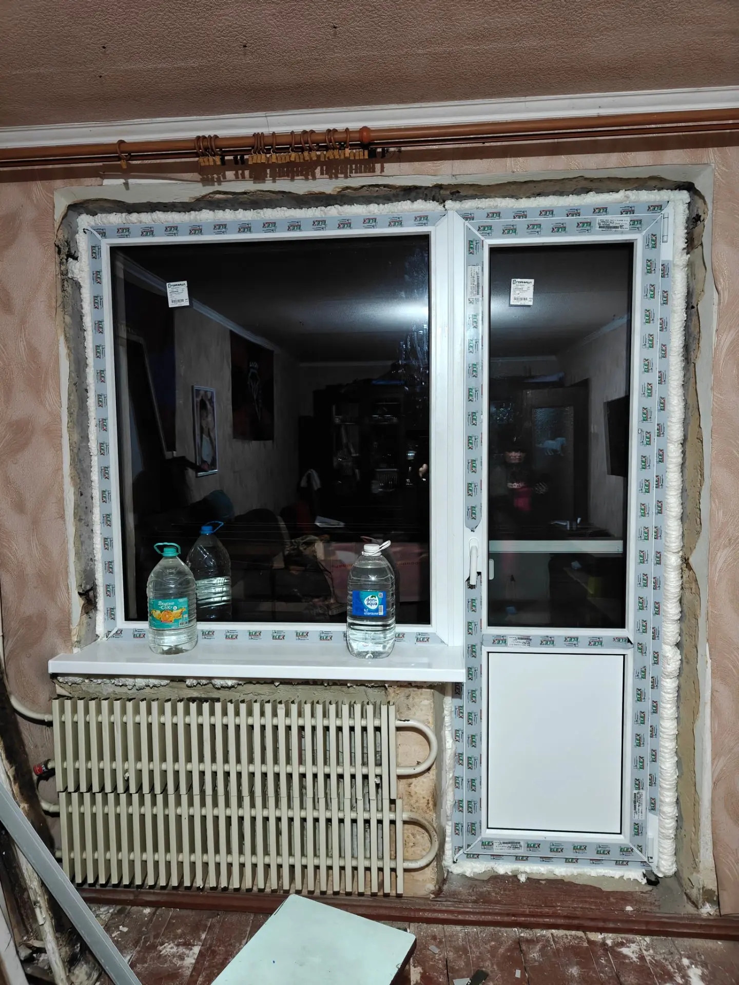 Выполнена замена балконного блока.