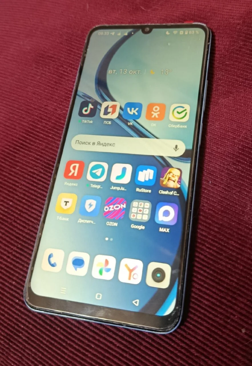 Продам Realme Note50, б/у, 59/128 ГБ, Android 15, 8 ядер, 9000₽