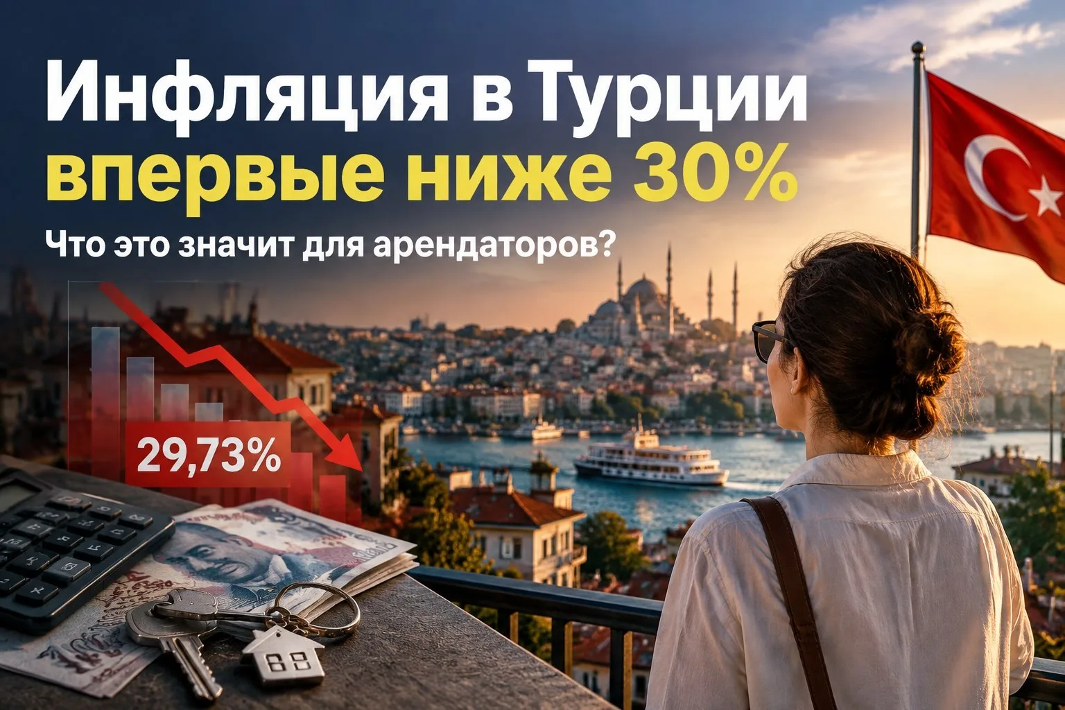 📉 Инфляция в Турции впервые за почти 5 лет ниже 30%: что это значит для арендаторов?