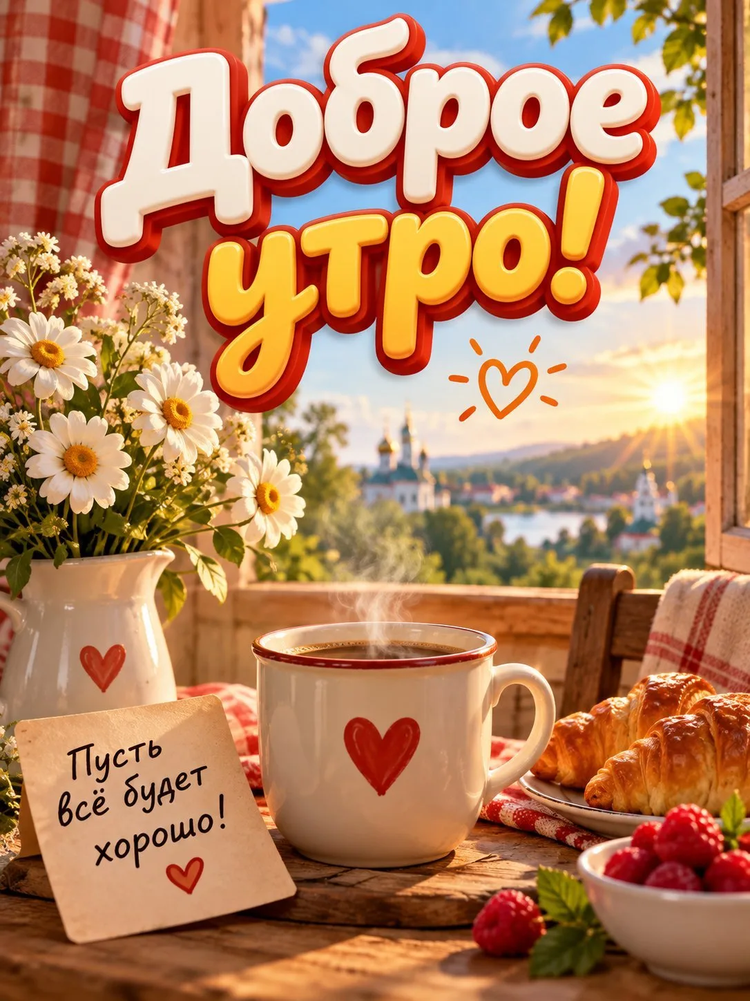 Начните утро с тёплого пожелания близким ☀️