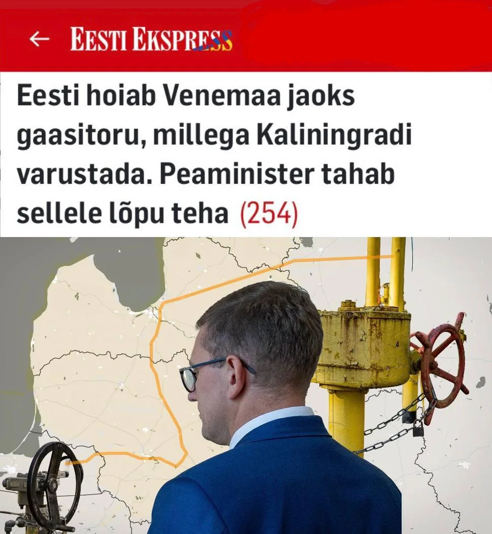 Эстония намерена прекратить резервный транзит российского газа в Калининград из-за поли...