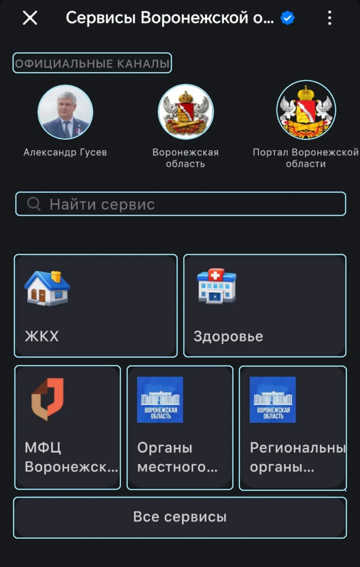 Все информационные сервисы Воронежской области в одном месте.