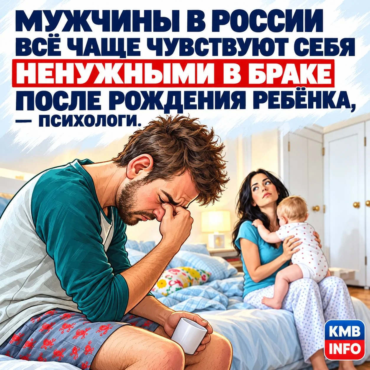 Мужчины в России всё чаще чувствуют себя ненужными в браке после рождения ребёнка, — пс...