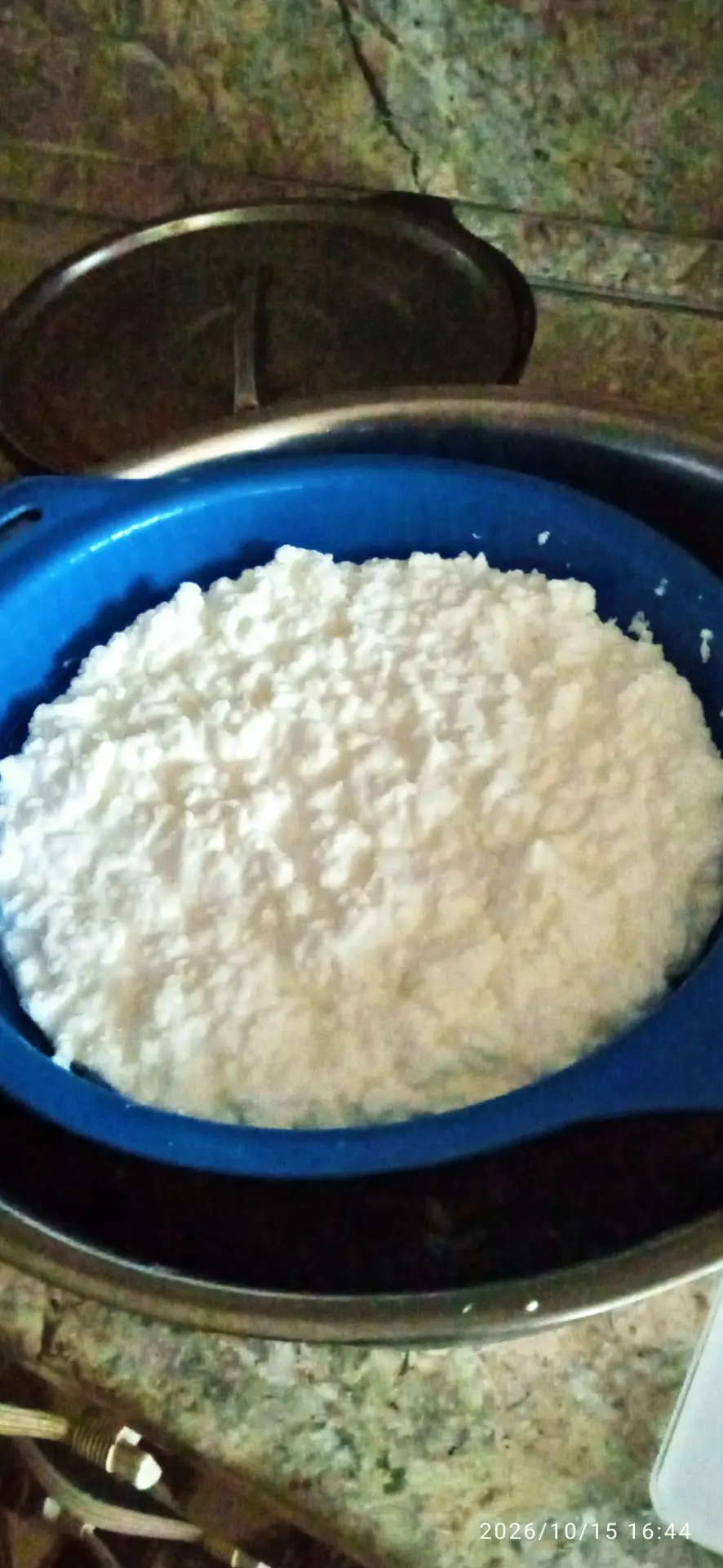С утра скинула творог.