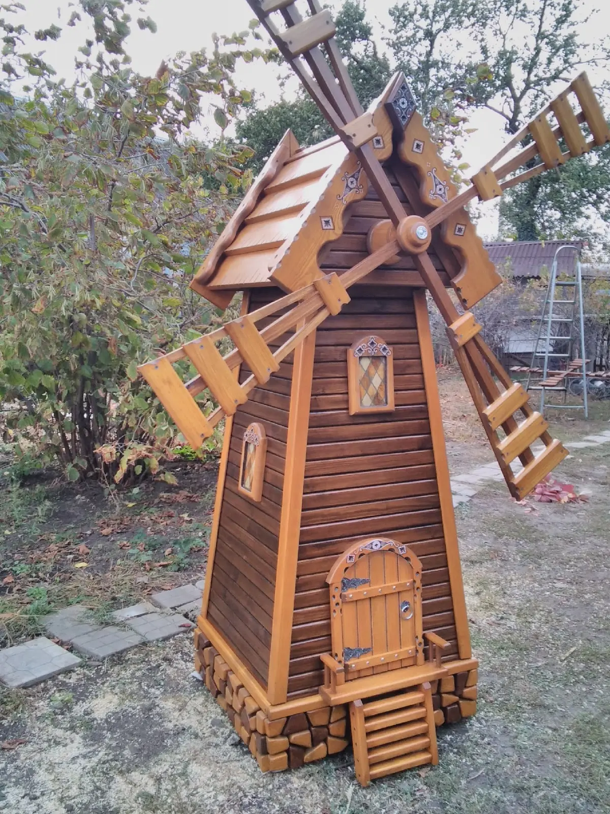 Декоративная деревянная мельница. 🪚🔨📐📏🖊️📝