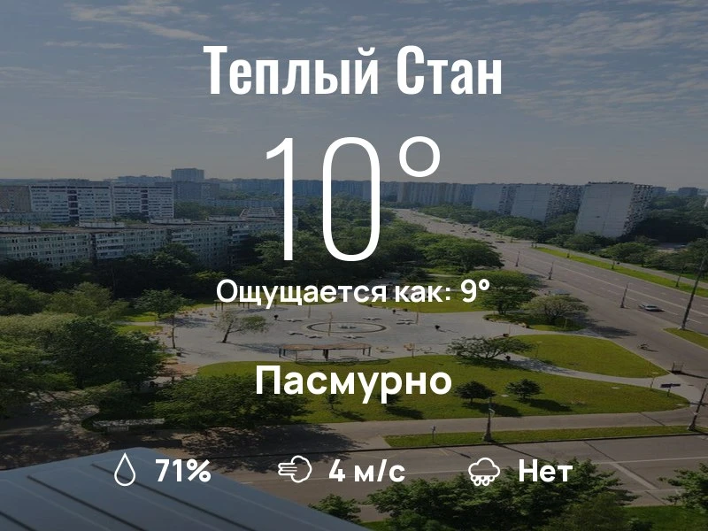 Что с погодой в Теплом Стане?