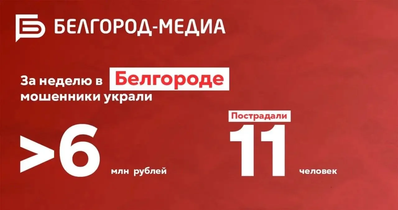 За неделю мошенники похитили у жителей Белгорода более 6,5 млн рублей