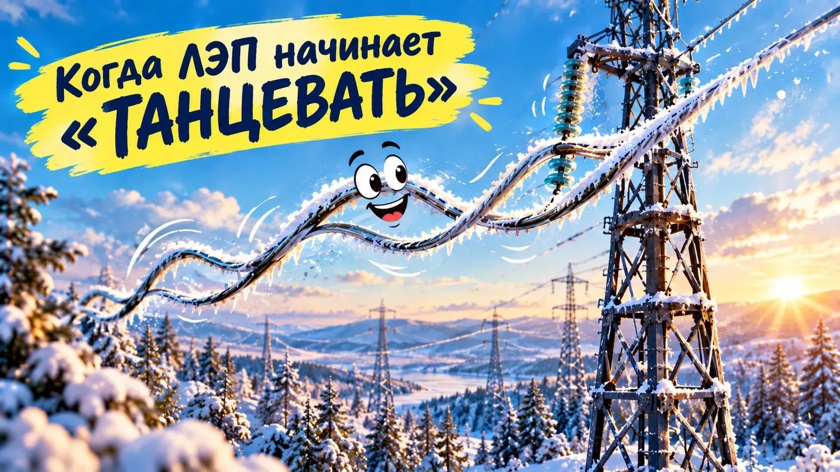 ⚡ КОГДА ЛЭП НАЧИНАЕТ «ТАНЦЕВАТЬ»