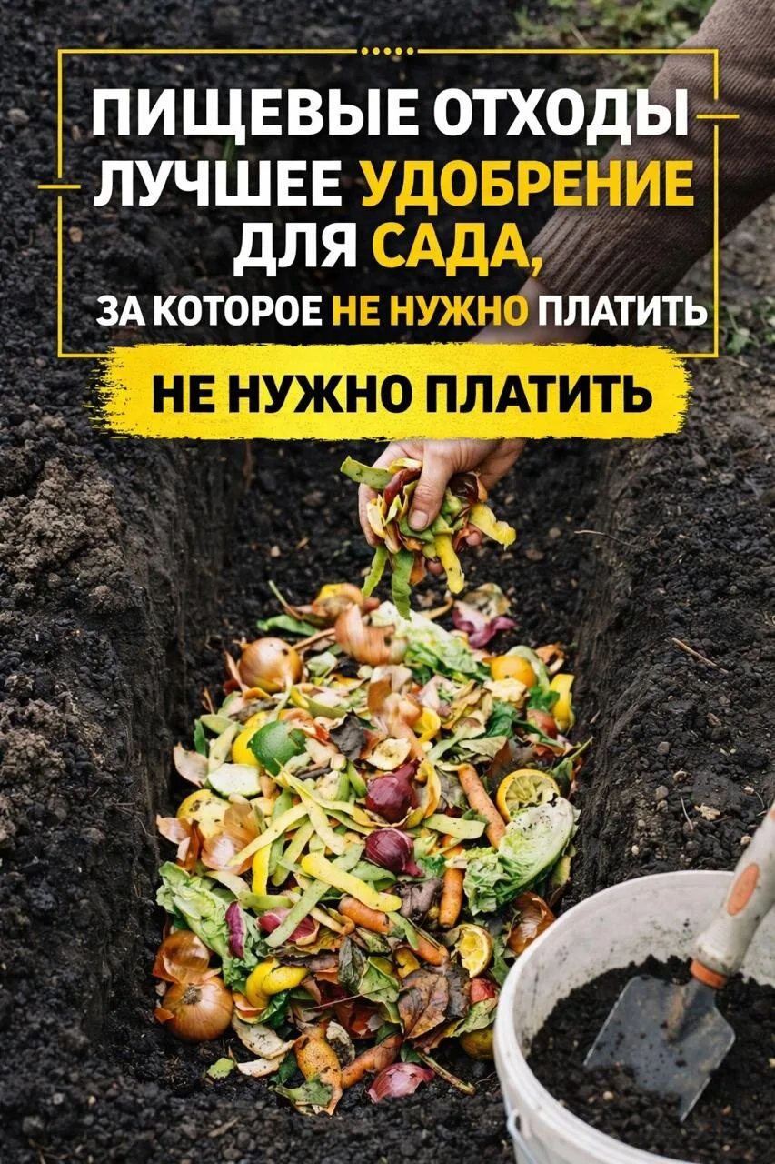 ПИЩЕВЫЕ ОТХОДЫ — ЛУЧШЕЕ УДОБРЕНИЕ ДЛЯ САДА, ЗА КОТОРОЕ НЕ НУЖНО ПЛАТИТЬ
