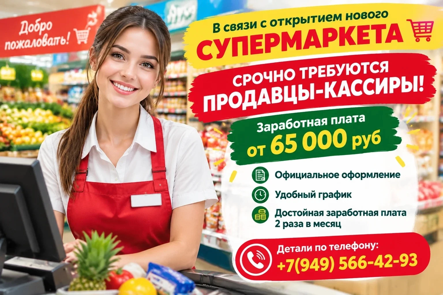 🔔В связи с открытием нового СУПЕРМАРКЕТА в г.Донецке(Киевский р-н) СРОЧНО требуются ПР...