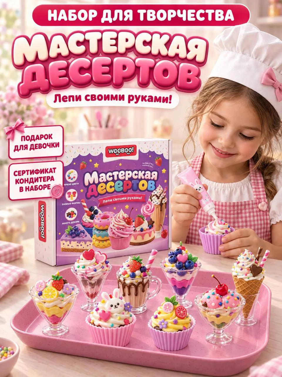 🔥Мега набор для детей «Мастерская десертов» — Лепите сладкие шедевры из пластилина