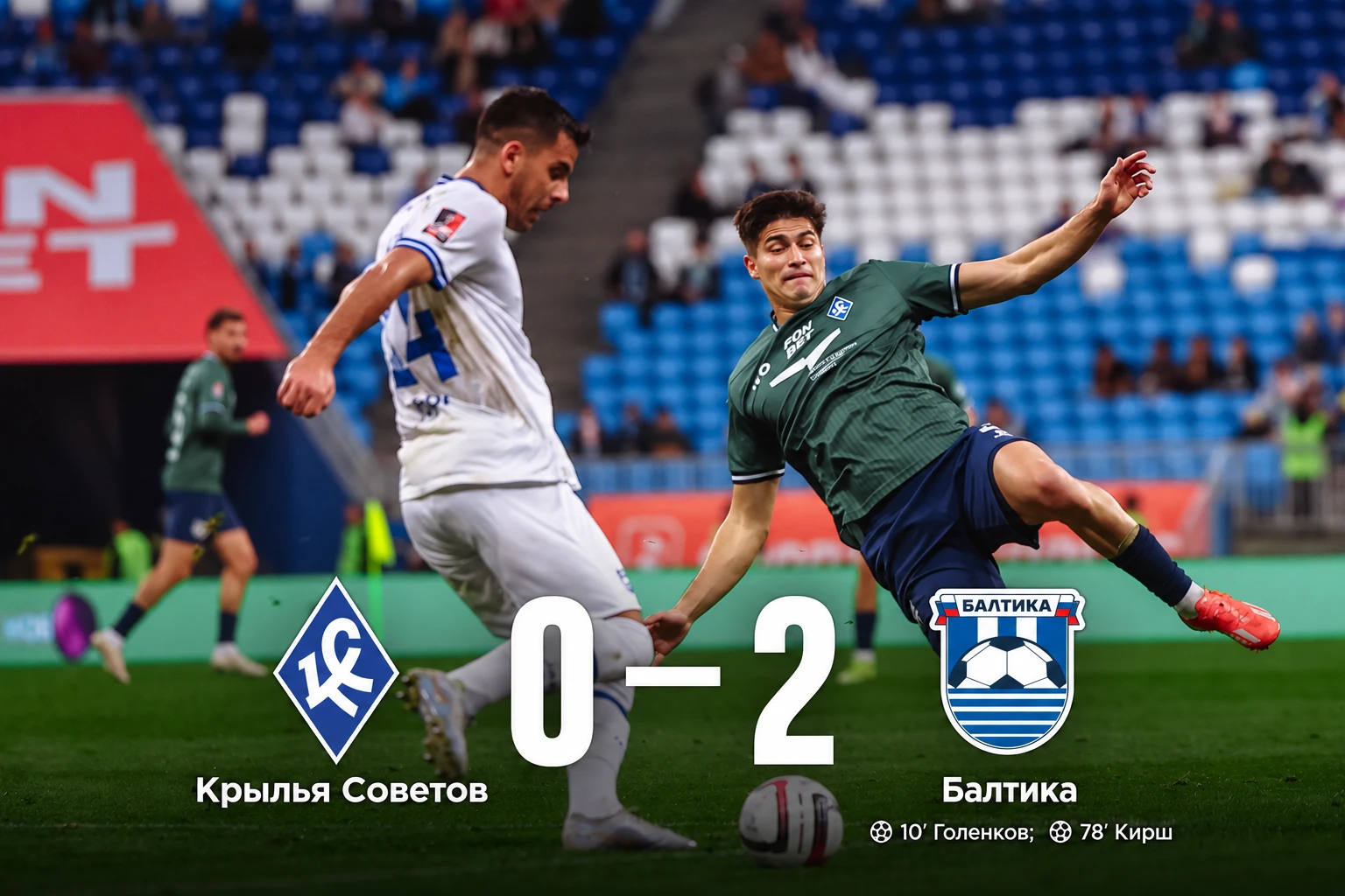 ⚽️ «Балтика» забрала победу в Самаре — 2:0