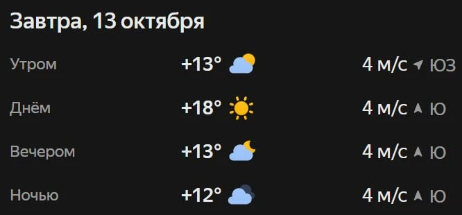 Прогноз погоды ☀️