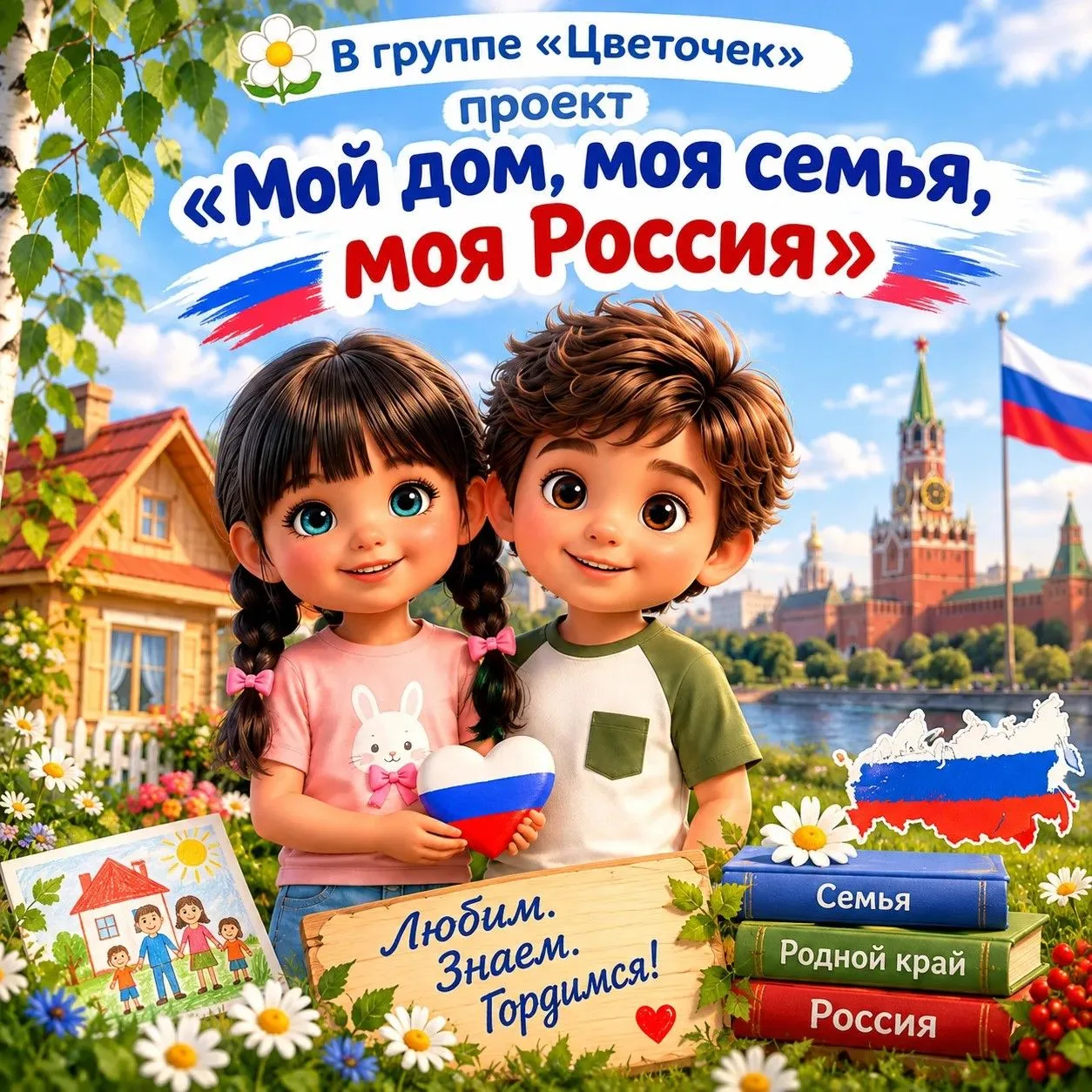 🏡❤️ «Мой дом, моя семья, моя Россия» — вместе воспитываем патриотов! 🇷🇺