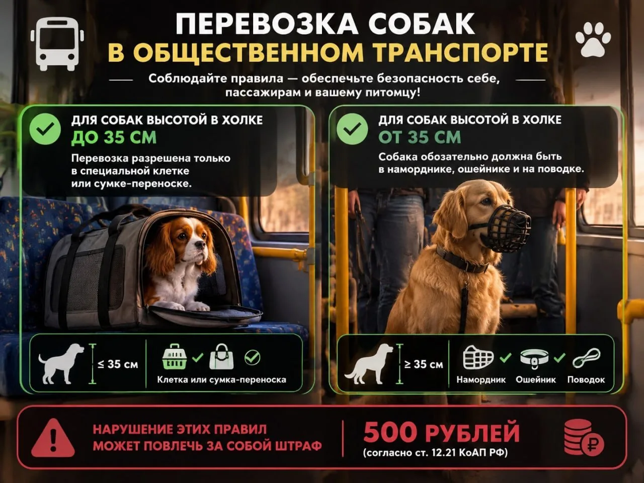 Правила для питомцев обязательны